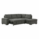 Homelegance Brooklyn Park Fabric Sleeper Sectional 9390DG*22LRC IMAGE 9