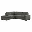 Homelegance Brooklyn Park Fabric Sleeper Sectional 9390DG*2LC2R IMAGE 1