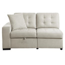 Homelegance Logansport Fabric Sleeper Sectional 9401BEG*42LRU IMAGE 5