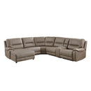 Homelegance LeGrande Power Reclining Leather 6 pc Sectional 9429TP*6LCRRPWH IMAGE 1
