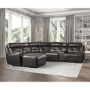 Homelegance Avenue Reclining Leather Match 6 pc Sectional 9469DBR*6LCRR IMAGE 4