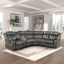 Homelegance Centeroak Reclining Fabric 3 pc Sectional 9479BRG*SC IMAGE 8