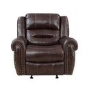 Homelegance Center Hill Glider Leather Match Recliner 9668NBR-1 IMAGE 1