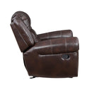 Homelegance Center Hill Glider Leather Match Recliner 9668NBR-1 IMAGE 3