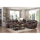 Homelegance Center Hill Reclining Leather Match Loveseat 9668NBR-2 IMAGE 7