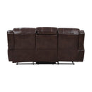 Homelegance Center Hill Reclining Leather Match Sofa 9668NBR-3 IMAGE 3