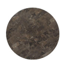 Acme Furniture Round Burnett Dining Table with Faux Marble Top 70300 IMAGE 2