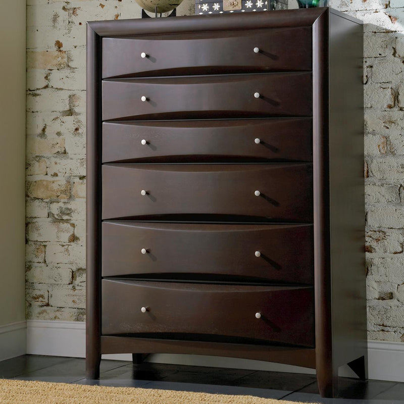 Coaster Furniture Phoenix 6-Drawer Chest 200415 IMAGE 1