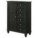 Coaster Furniture Sandy Beach 201328 8-Drawer Door Chest - Black IMAGE 3