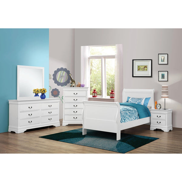 Coaster Furniture Louis Philippe 204691T 6 pc Twin Sleigh Bedroom Set IMAGE 1