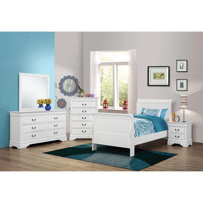Coaster Furniture Louis Philippe 204691T 6 pc Twin Sleigh Bedroom Set IMAGE 1