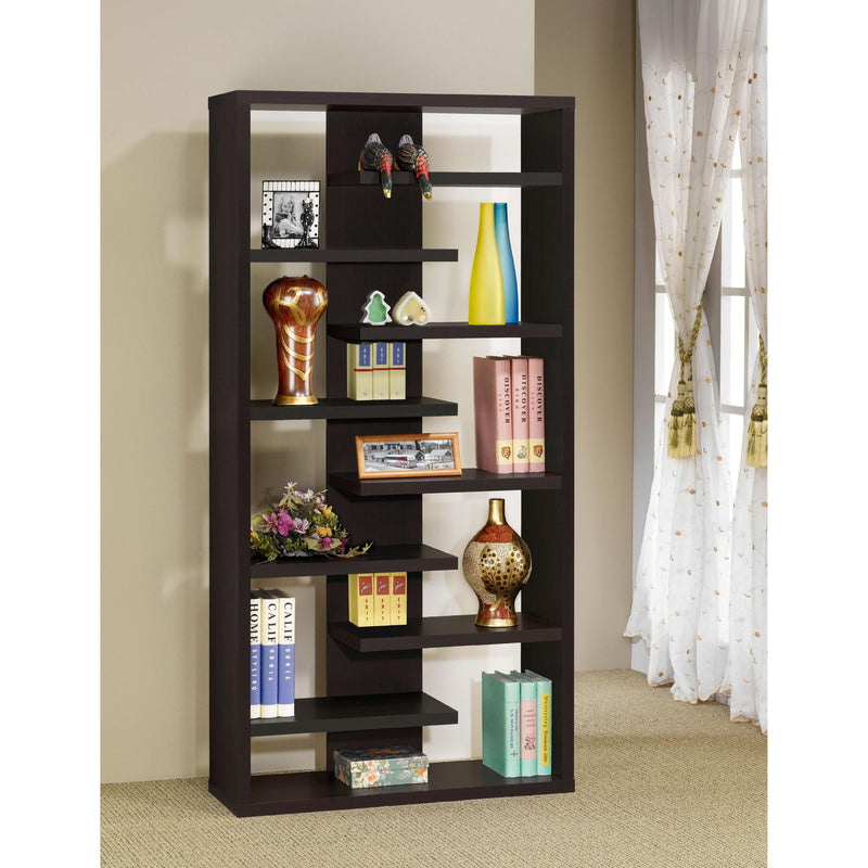 Coaster Furniture Altmark 800265 71-inch 8-shelf Open Bookcase - Cappuccino IMAGE 6