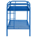 Coaster Furniture Morgan 2256B Metal Twin Over Twin Bunk Bed - Blue IMAGE 4