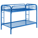 Coaster Furniture Morgan 2256B Metal Twin Over Twin Bunk Bed - Blue IMAGE 5