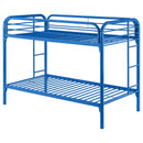 Coaster Furniture Morgan 2256B Metal Twin Over Twin Bunk Bed - Blue IMAGE 6