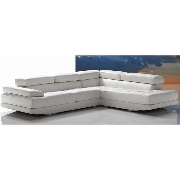 VIG Furniture Principe Leather Sectional Principe Full Italian Sofa - White IMAGE 1