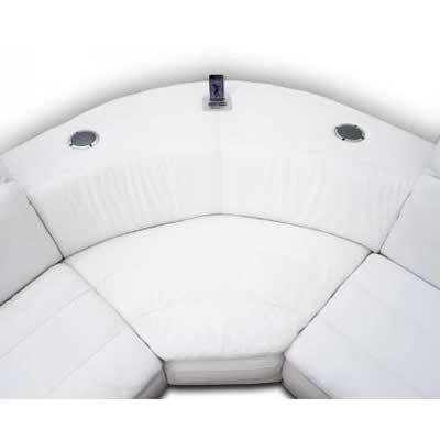 VIG Furniture Dima Leather Queen Sleeper Sectional Dima Queen Sectional Sofa IMAGE 2
