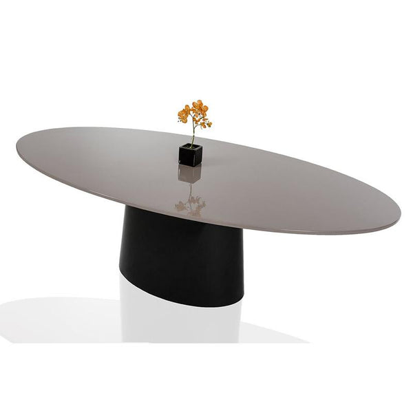 VIG Furniture Oval Modrest Dining Table with Pedestal Base Modrest VGVCT8988 IMAGE 1
