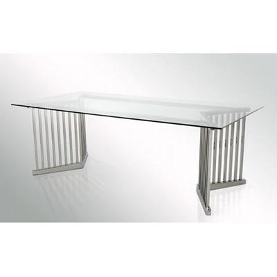 VIG Furniture Modrest Dining Table with Glass Top Modrest VGVCT8978 IMAGE 1