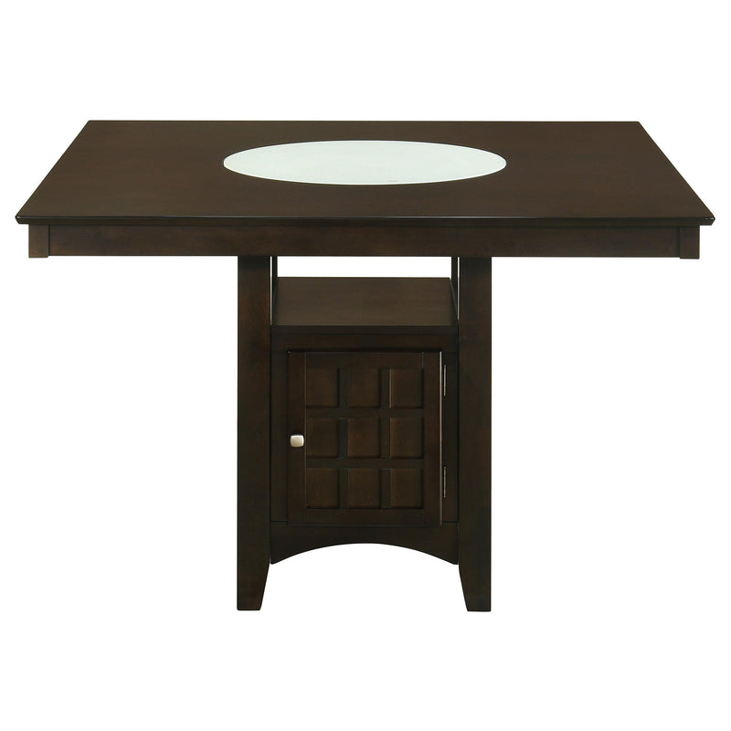 Coaster Furniture Square Clanton Counter Height Dining Table with Pedestal Base 100438 IMAGE 3