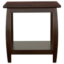 Coaster Furniture Dixon 701077 1-shelf Square Wood End Table - Espresso IMAGE 4