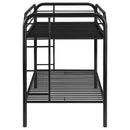 Coaster Furniture Morgan 2256K Metal Twin Over Twin Bunk Bed - Black IMAGE 4