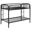 Coaster Furniture Morgan 2256K Metal Twin Over Twin Bunk Bed - Black IMAGE 5