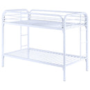 Coaster Furniture Morgan 2256W Metal Twin Over Twin Bunk Bed - White IMAGE 5