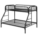 Coaster Furniture Morgan 2258K Metal Twin Over Full Bunk Bed - Black IMAGE 3