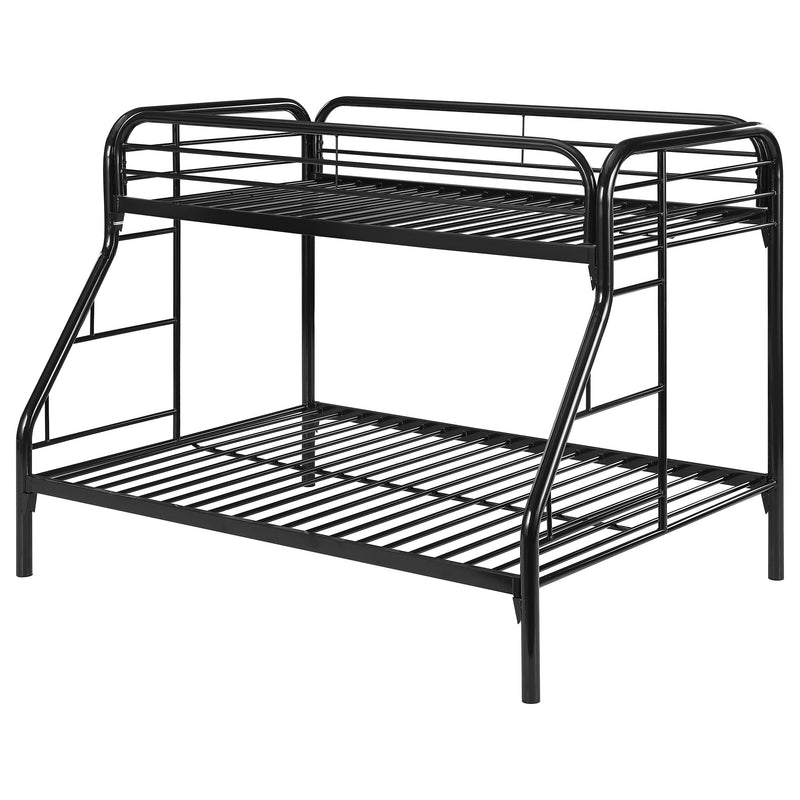 Coaster Furniture Morgan 2258K Metal Twin Over Full Bunk Bed - Black IMAGE 3