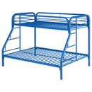Coaster Furniture Morgan 2258B Metal Twin Over Full Bunk Bed - Blue IMAGE 3