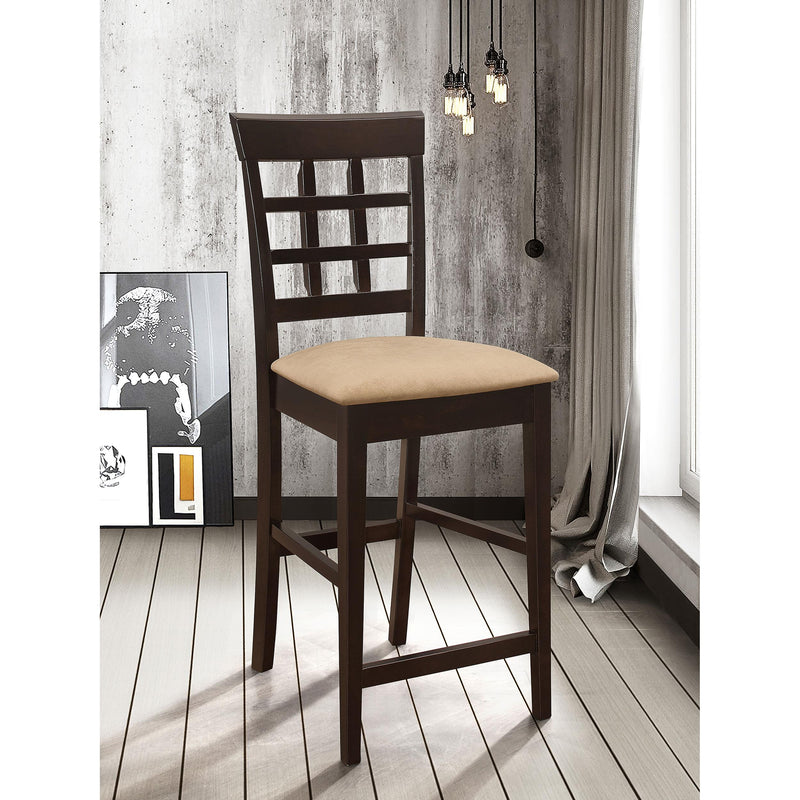 Coaster Furniture Gabriel 100209 Lattice Back Counter Chair - Cappuccino (Set of 2) IMAGE 9