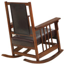 Coaster Furniture Ida 600058 Upholstered Rocking Chair - Tobacco and Dark Brown IMAGE 7