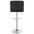 Coaster Furniture Lenny 102554 Upholstered Adjustable Bar Stool - Black (Set of 2) IMAGE 6