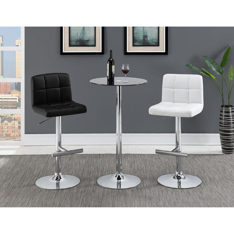 Coaster Furniture Lenny 102554 Upholstered Adjustable Bar Stool - Black (Set of 2) IMAGE 9