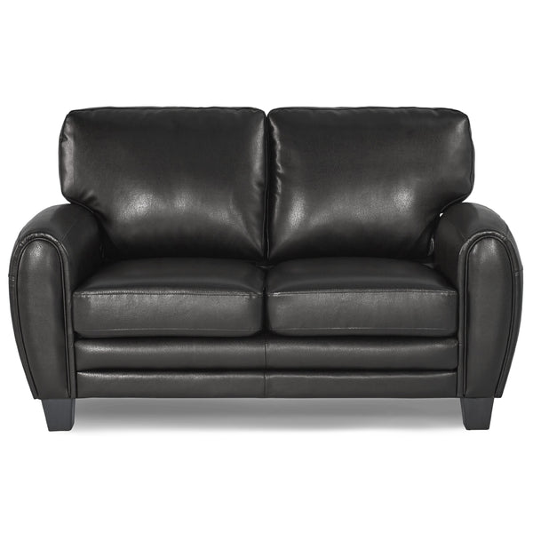 Homelegance Rubin Stationary Leather Match Loveseat 9734BK-2 IMAGE 1