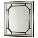 Michael Amini After Eight Dresser Mirror After Eight Titanium Upholstered Dresser IMAGE 1