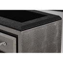 Michael Amini After Eight 9-Drawer Dresser After Eight Titanium Upholstered Dresser IMAGE 2