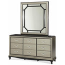 Michael Amini After Eight 9-Drawer Dresser After Eight Titanium Upholstered Dresser IMAGE 5