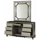 Michael Amini After Eight 9-Drawer Dresser After Eight Titanium Upholstered Dresser IMAGE 6