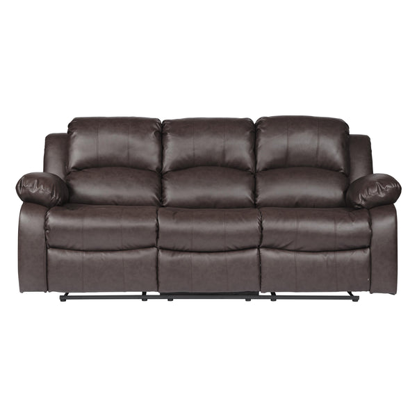 Homelegance Cranley Reclining Leather Match Sofa 9700BRW-3 IMAGE 1