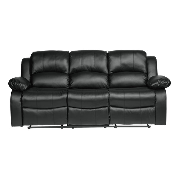Homelegance Cranley Reclining Leather Match Sofa 9700BLK-3 IMAGE 1