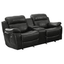 Homelegance Marille Reclining Fabric Loveseat 9724BLK-2 IMAGE 3