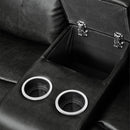 Homelegance Marille Reclining Fabric Loveseat 9724BLK-2 IMAGE 6