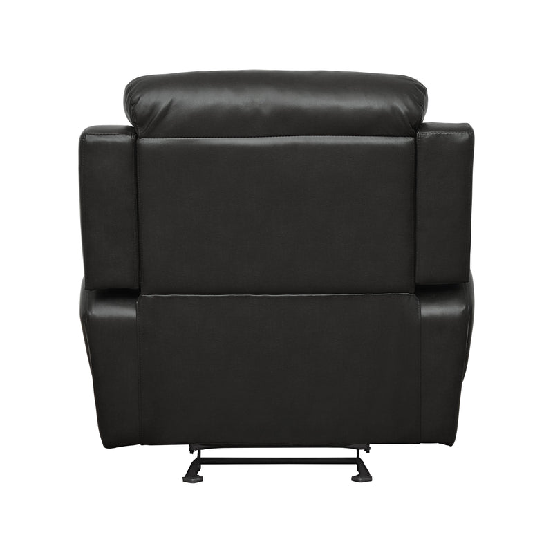 Homelegance Marille Glider Fabric Recliner 9724BLK-1 IMAGE 4