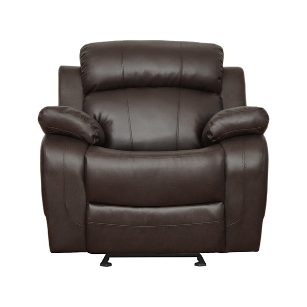 Homelegance Marille Glider Leather Match Recliner 9724BRW-1 IMAGE 1