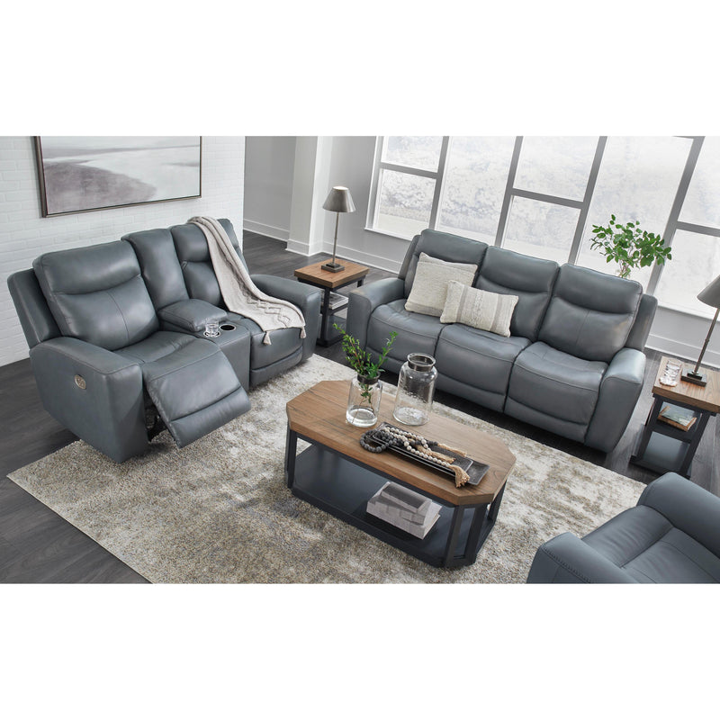 Signature Design by Ashley Mindanao U59504U1 2 pc Power Reclining Living Room Set - Steel IMAGE 2