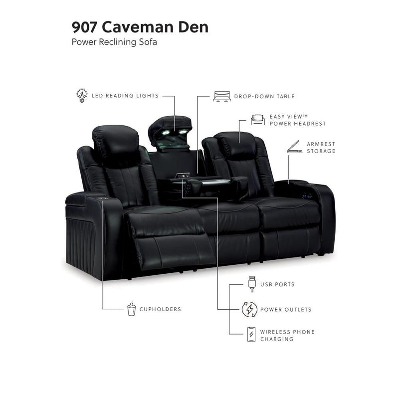  Signature Design by Ashley Caveman 90703U1 2 pc Power Reclining Living Room Set IMAGE 4