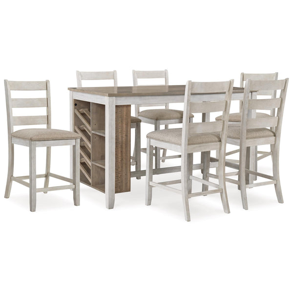  Signature Design by Ashley Skempton D394D8 7 pc Counter Height Dining Set IMAGE 1