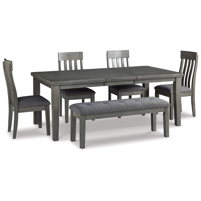  Signature Design by Ashley Hallanden D589D2 6 pc Dining Set IMAGE 2